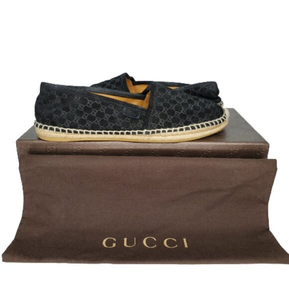 Gucci Micro GG Guccissima Suede Slip On Espadrille Flats - Picture 7 of 8